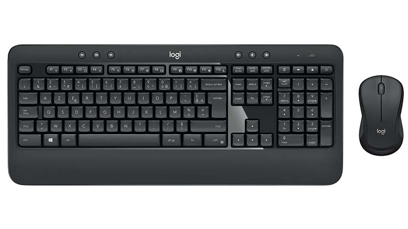 Logitech, MK540 Advanced, draadloos toetsenbord, draadloze muis, set, comfortabel, vooregvormde muis, laptopmuis, links- en rechtshandige gebruikers
